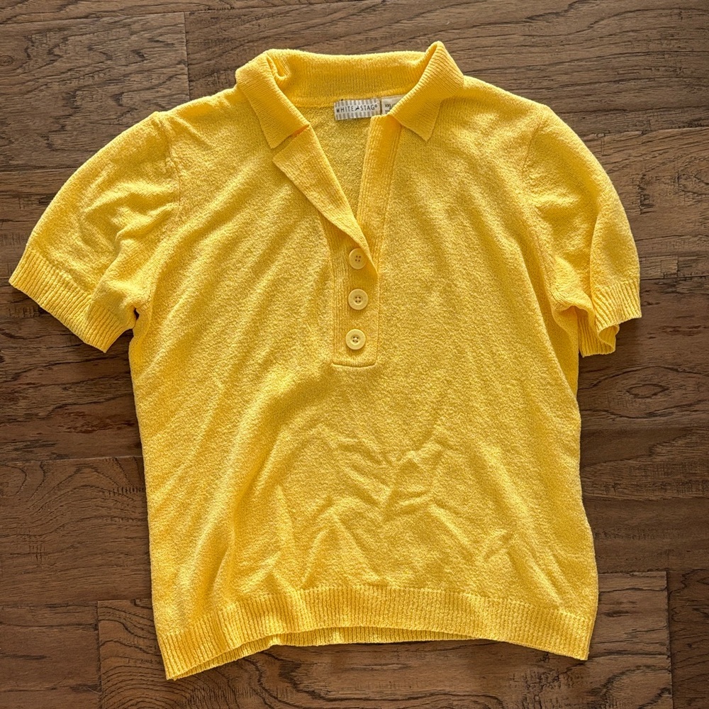 Vintage Lemon Yellow Knit